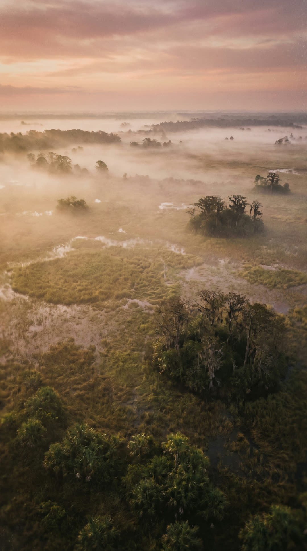 Dawn over Florida palmetto prairie